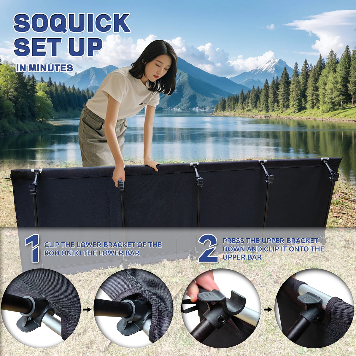 Camping Cot Portable Folding Bed Outdoor Ultralight Compact Tent Bed for Camping Travel Backpacking Hiking Sleeping Cot