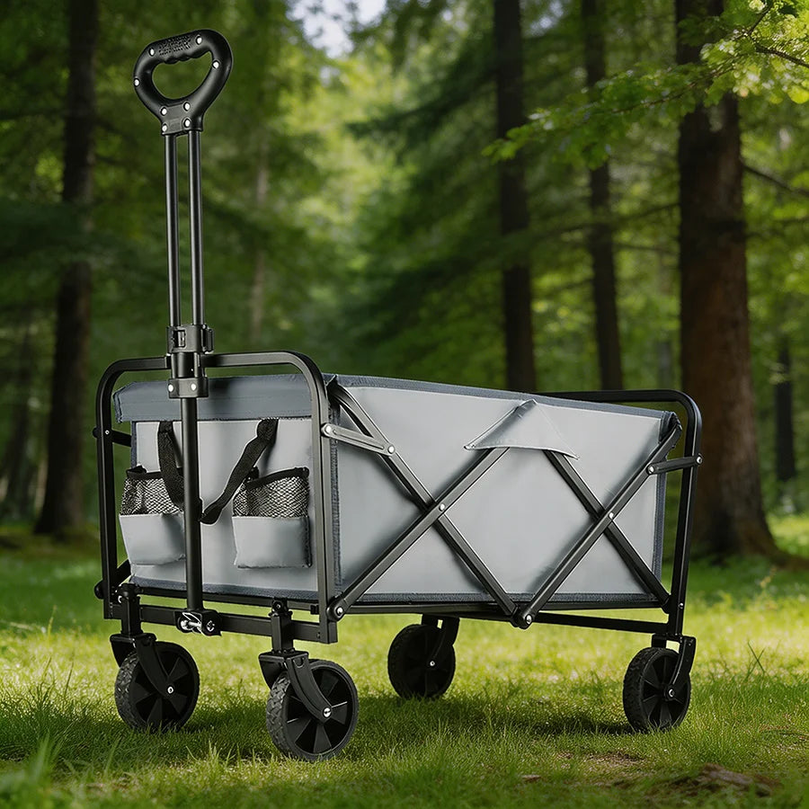Heavy Duty Large Capacity Outdoor Camping Wagon Cart Foldable Collapsible Beach Picnic Equipment for Easy Transport