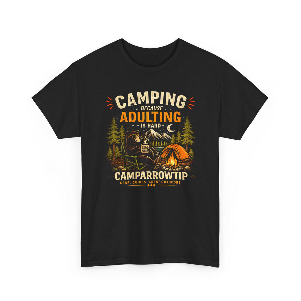 Camping Because Adulting Is Hard — CampArrowtip Graphic Tee