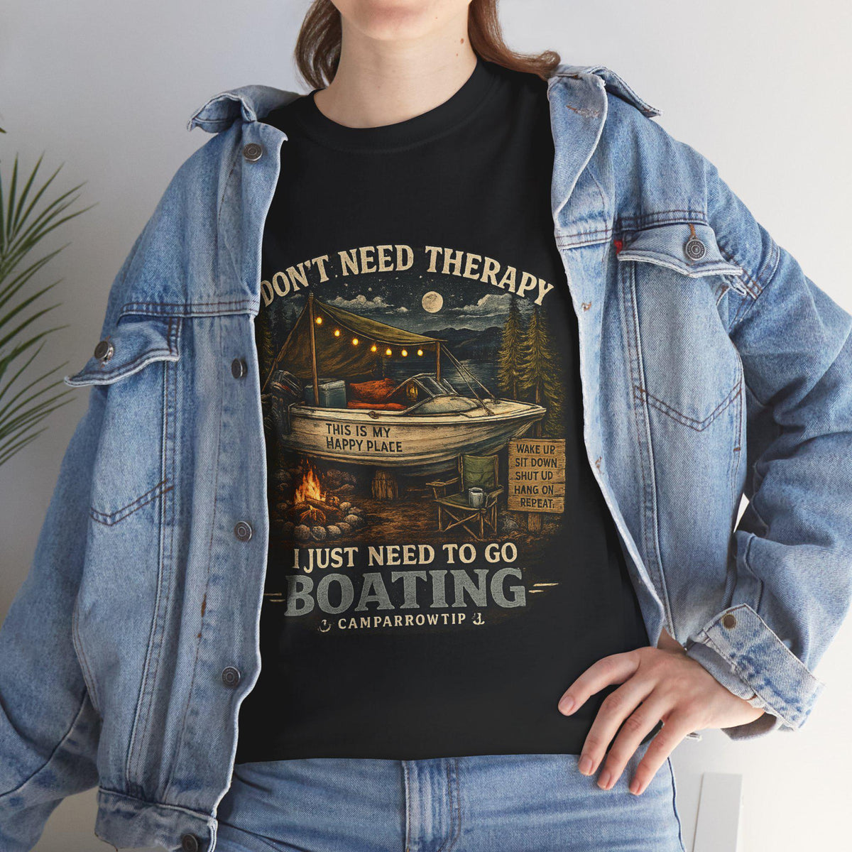 I Don't Need Therapy, I Just Need to Go Boating — CampArrowtip Tee