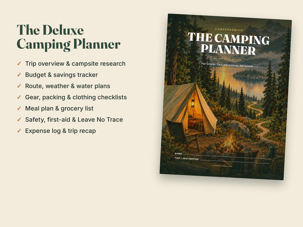 CampArrowtip 32-Page Camping Planner — Printable Digital Download